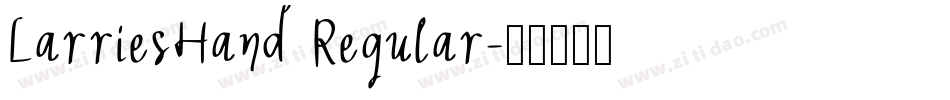 LarriesHand Regular字体转换